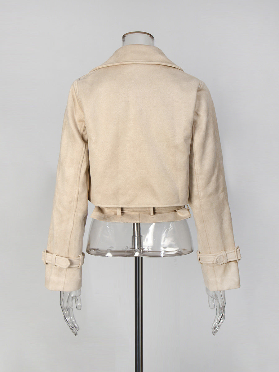 Retro Tie-Waist Women Jacket