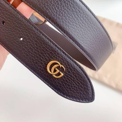GUCCI Embellished coated-canvas and leather belt &