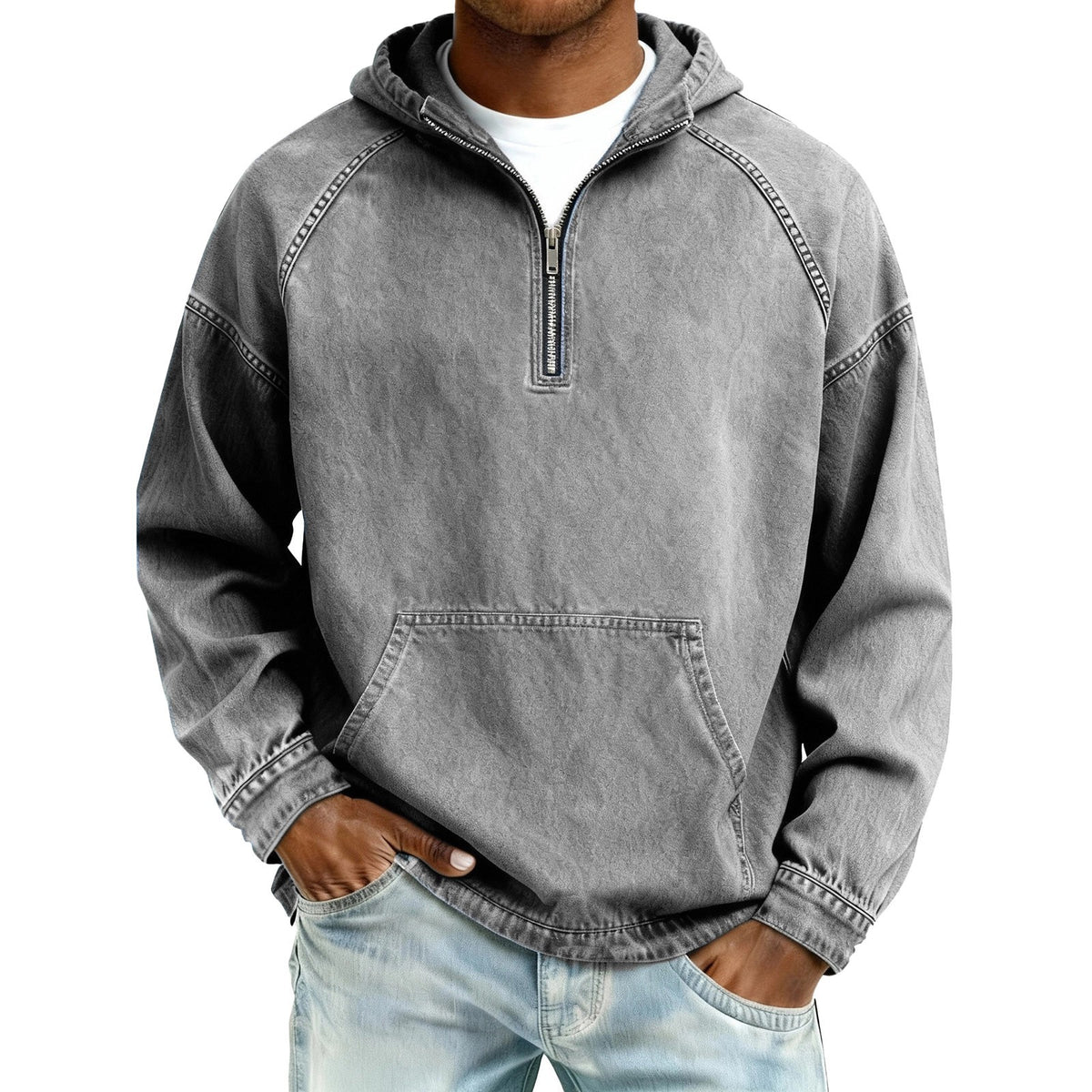 Mens Denim Jacket with Zipper