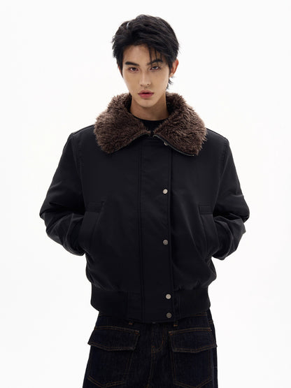 Quilted Fur Collar Winter Jacket