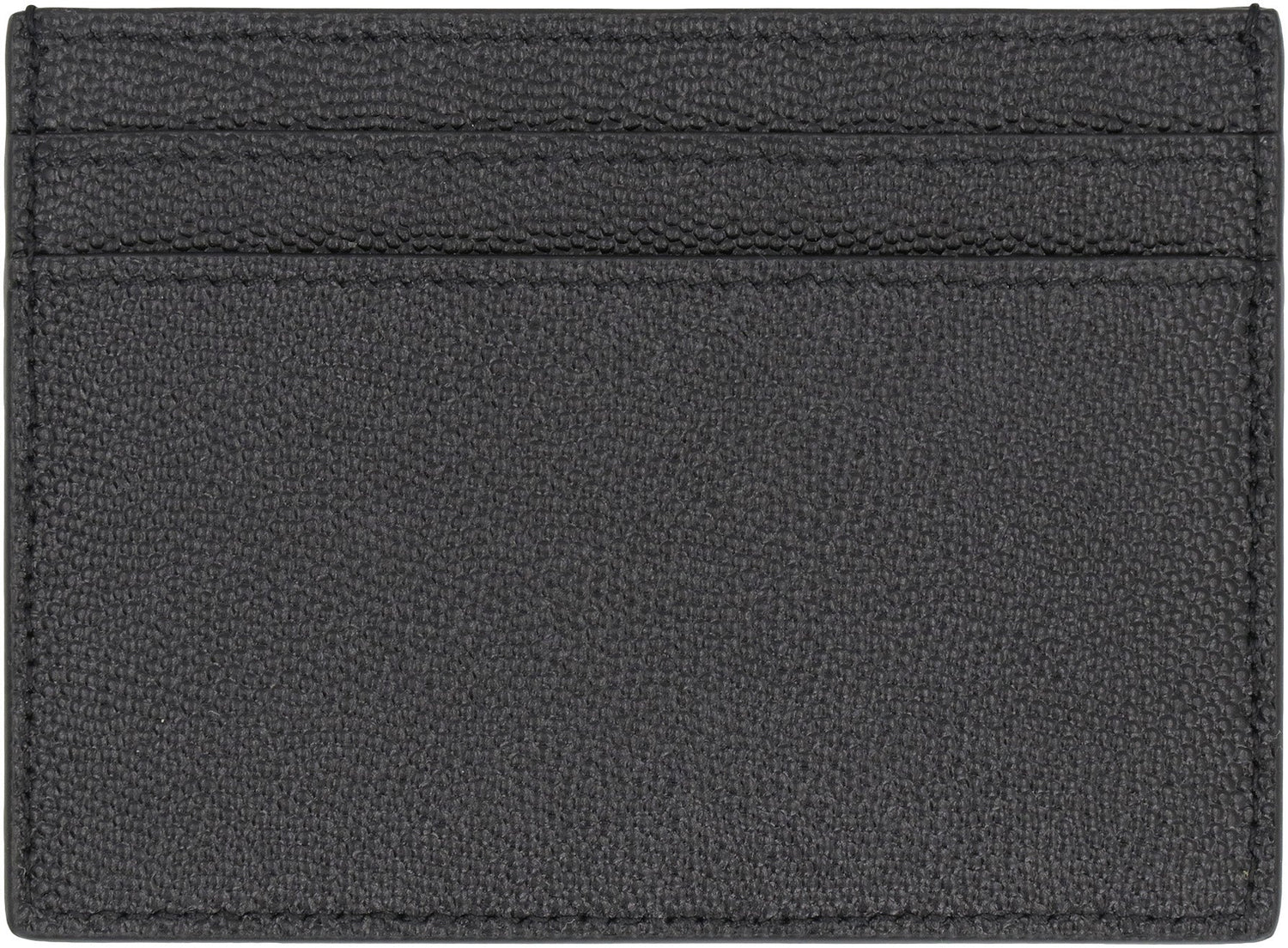 SAINT LAURENT Mini Leather Card Holder with Logo Detail