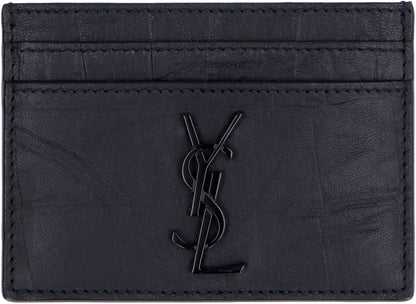 SAINT LAURENT Monogram Mini Credit Card Holder