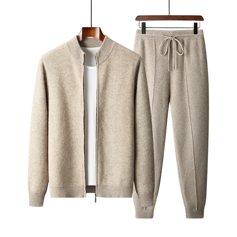 Mens Wool Blend Two-Piece Casual Suit