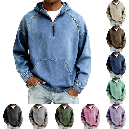 Mens Denim Jacket with Zipper