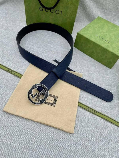 GUCCI Embellished coated-canvas and leather belt &
