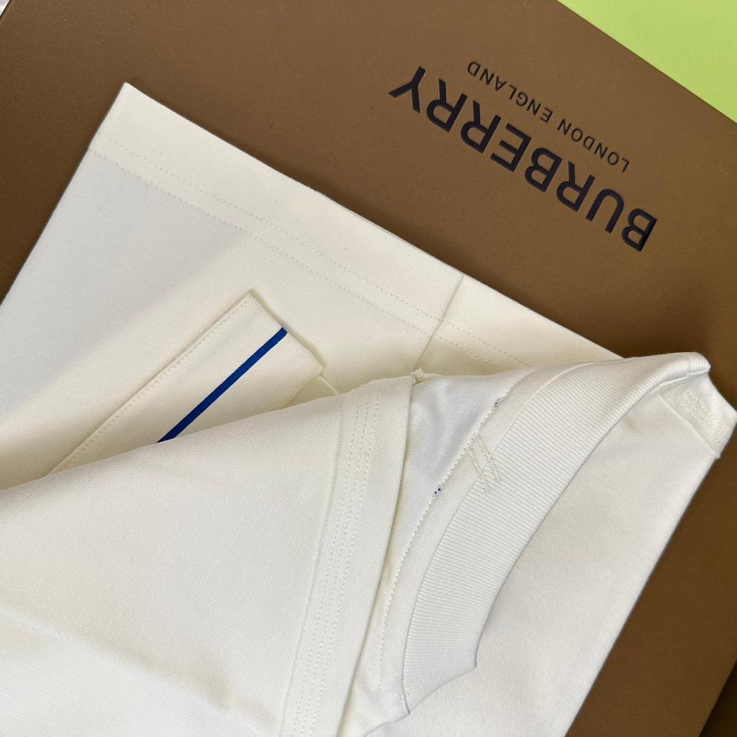 Burberry Cream T-Shirt Without Collar