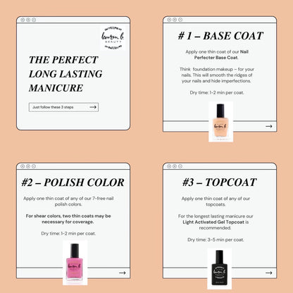 LIGHT ACTIVATED GEL TOPCOAT -7 FREE + VEGAN NAIL POLISH
