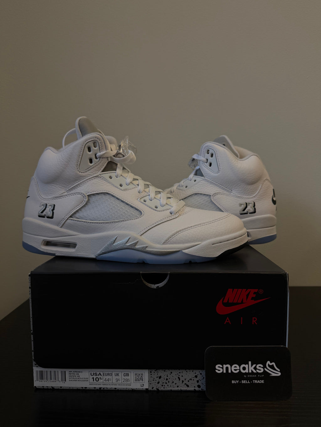 New Nike Jordan 5 Retro White Metallic 2026 Shoes