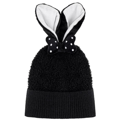 Eklips Kids Black Beanie with Cute Ears 1 pc