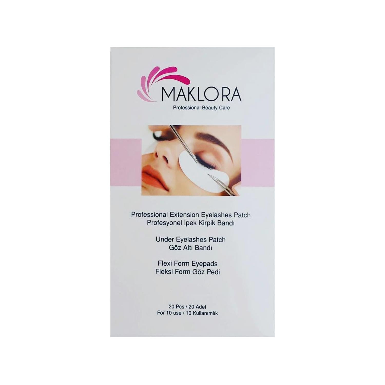 Maklora Professional Silk Eyelash Extension Pads Under Eye Patches - 20 Pieces, Gentle &amp; Effective Application