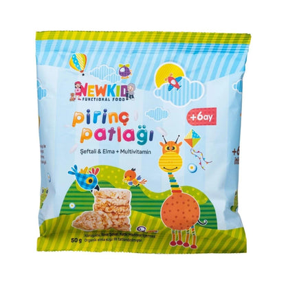 Newkid Peach &amp; Apple Functional Rice Puffs 50g