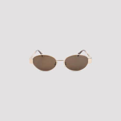 CELINE Triomphe 01 Oval Metal Sunglasses