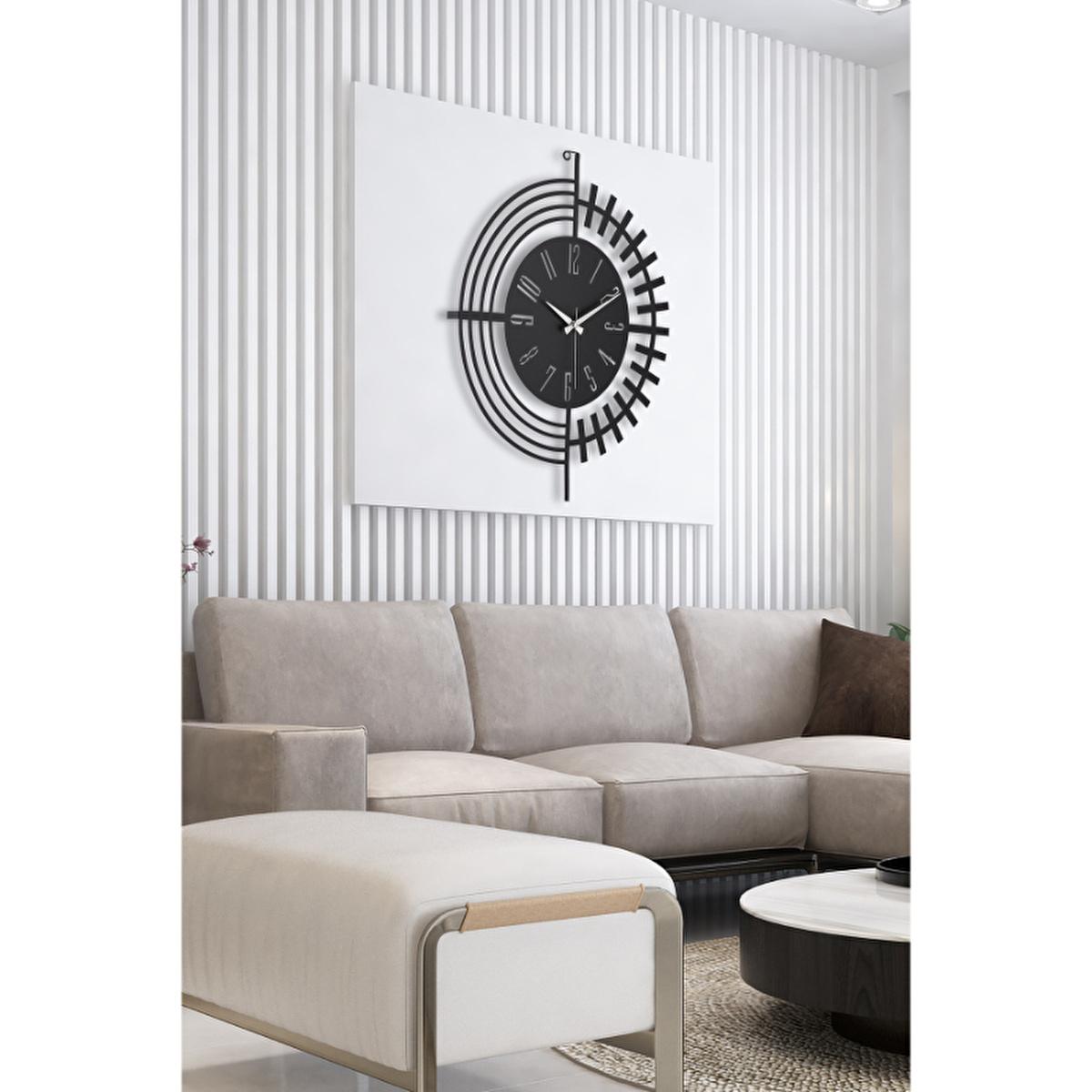 Muyika 50x50cm Modern Metal Silent Wall Clock - Large Decorative Clock for Home, Office