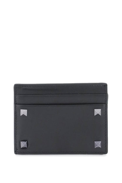 VALENTINO GARAVANI Mini Leather Rockstud Card Holder
