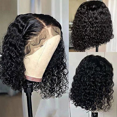StariaHair 13"x4" Curly Bob Wig Transparent Lace Closure Wig 