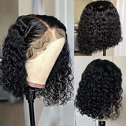 StariaHair 13"x4" Curly Bob Wig Transparent Lace Closure Wig 