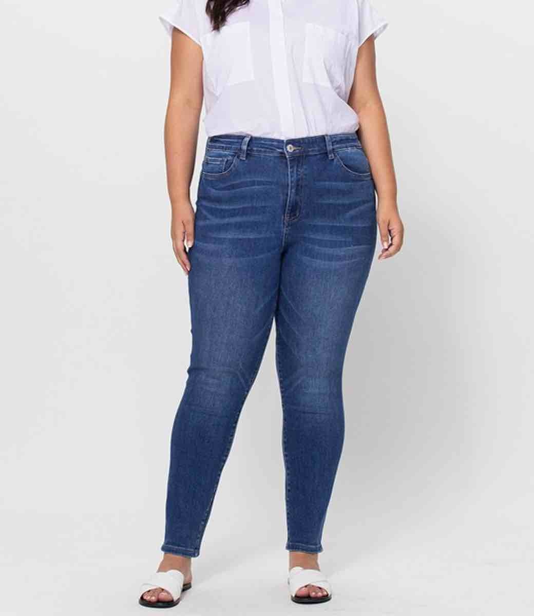 Raquael High Rise Skinny - Mid Wash