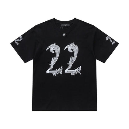 Amiri 22 Black T-Shirt Without Collar