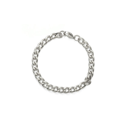 Cuban Chain Bracelet Stainless Steel Geometric Link Jewelry