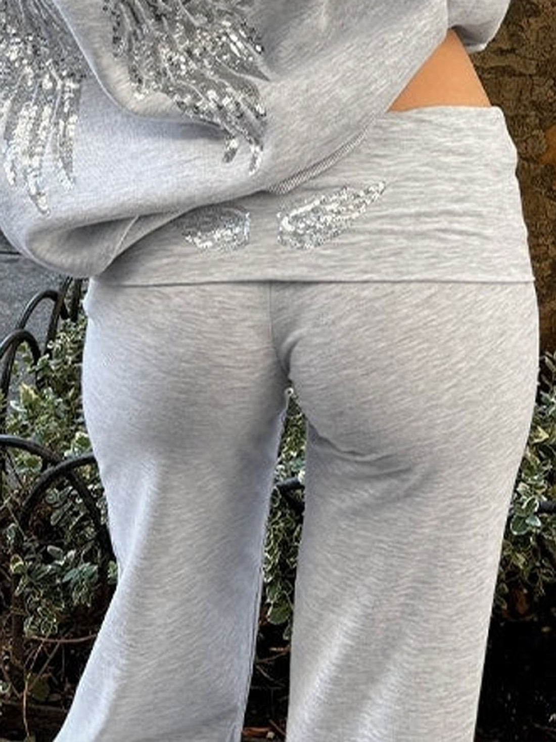 Hooded Sequins Track Suit Set