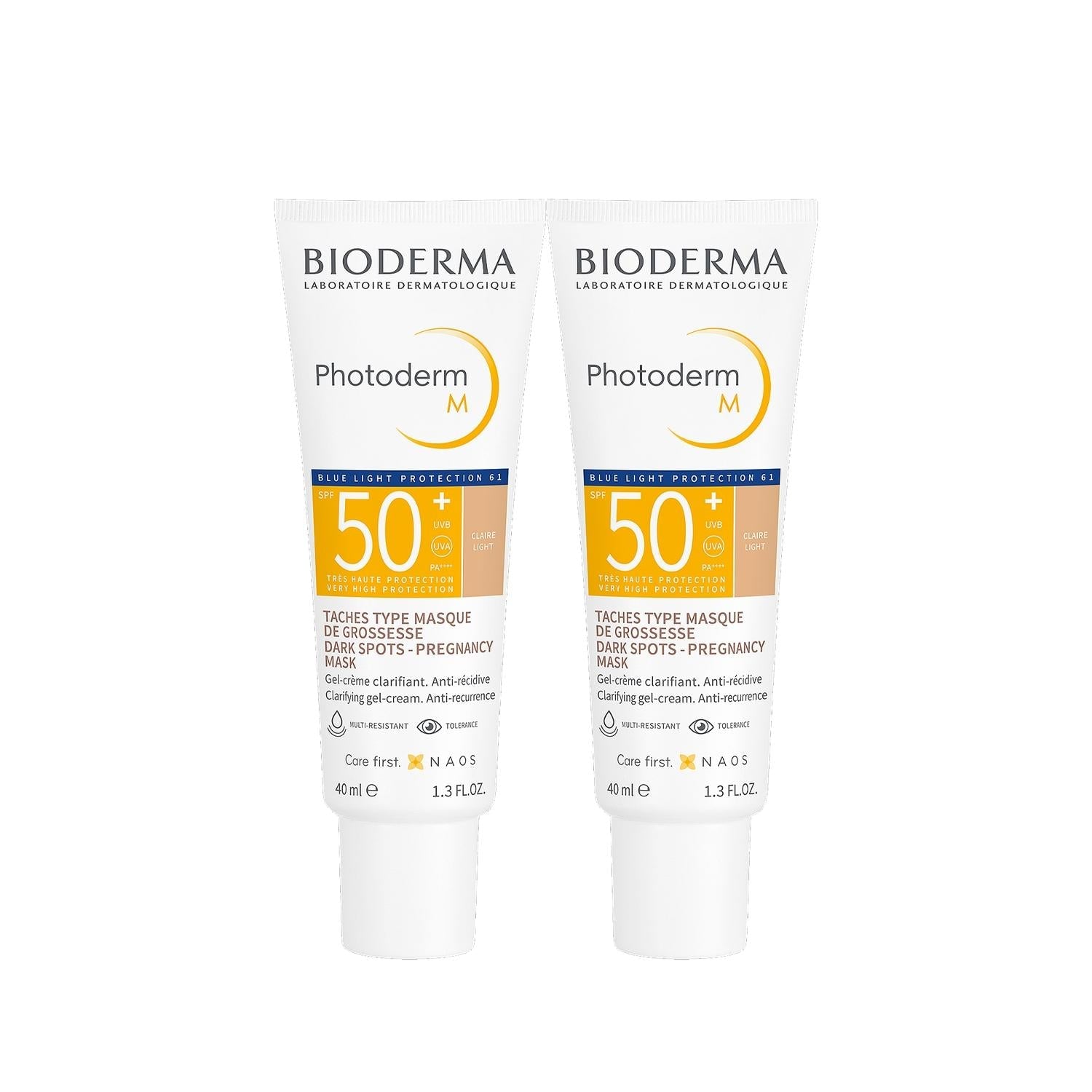 Bioderma Photoderm M SPF 50+ Light Sunscreen (2-Pack): Ultimate Melasma &amp; Dark Spot Protection with High UVA/UVB Defense