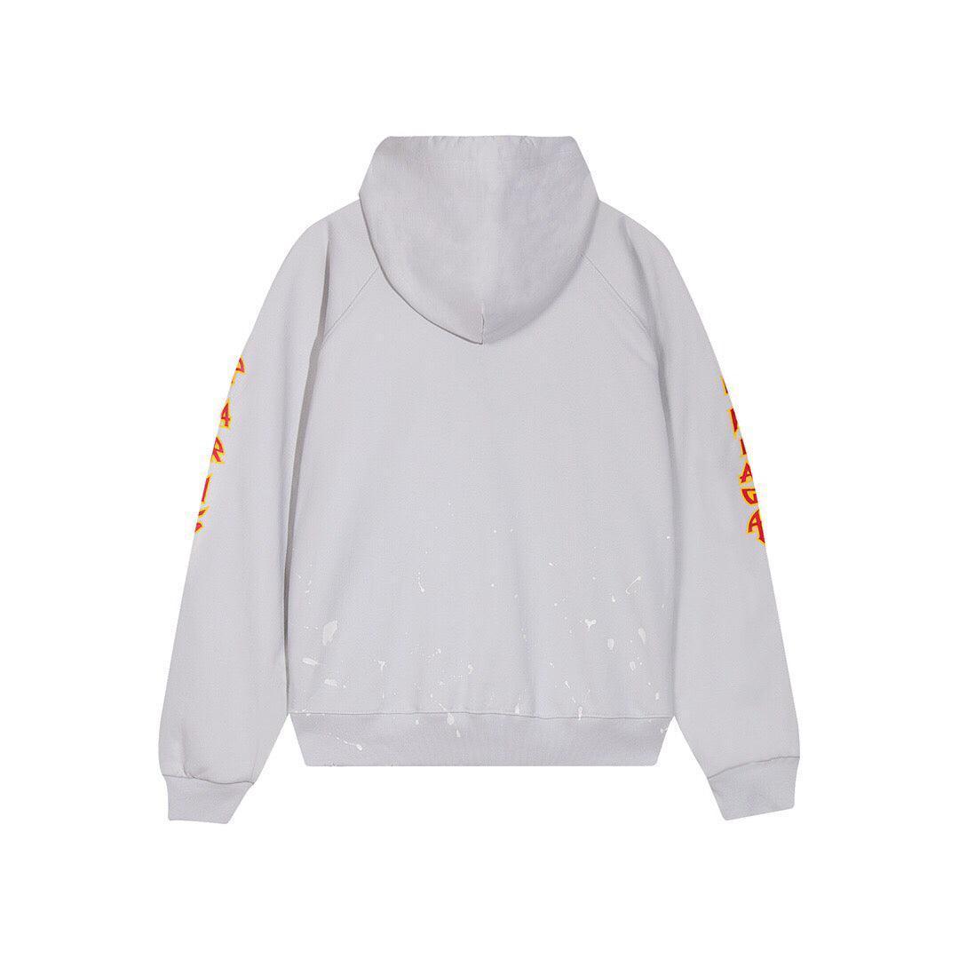 Balenciaga logo-print detail hoodie – White