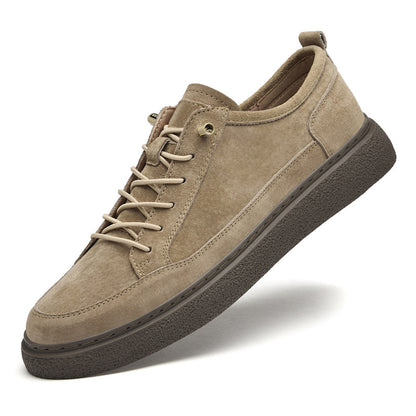 Mens Breathable Slip-On Leather Casual Shoes