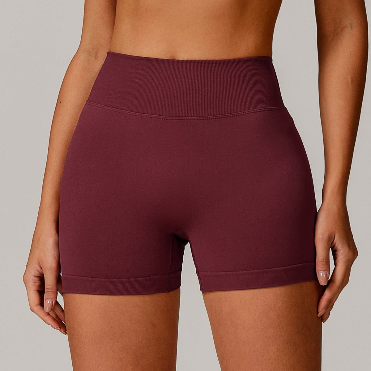 Seamless High-Waisted Yoga Shorts for Women