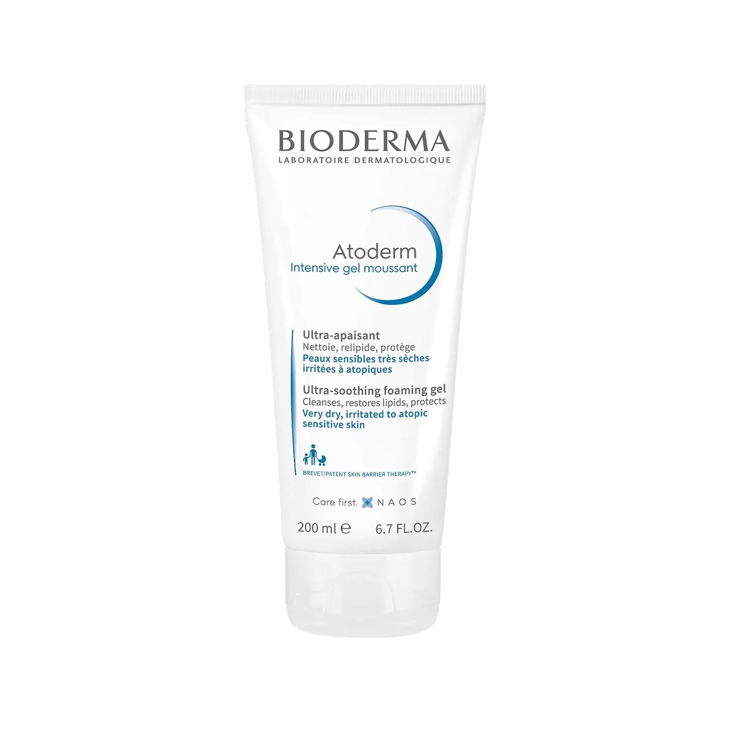 Bioderma Atoderm Intensive Foaming Gel - Gentle, Dermatologically Tested Cleanser for Dry &amp; Sensitive Skin