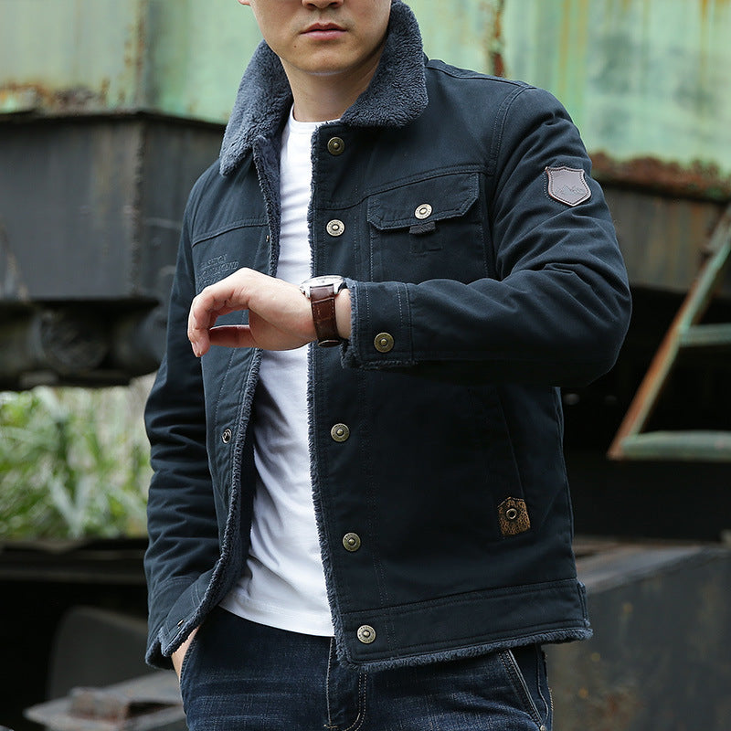 Mens Fleece Lined Winter Jacket