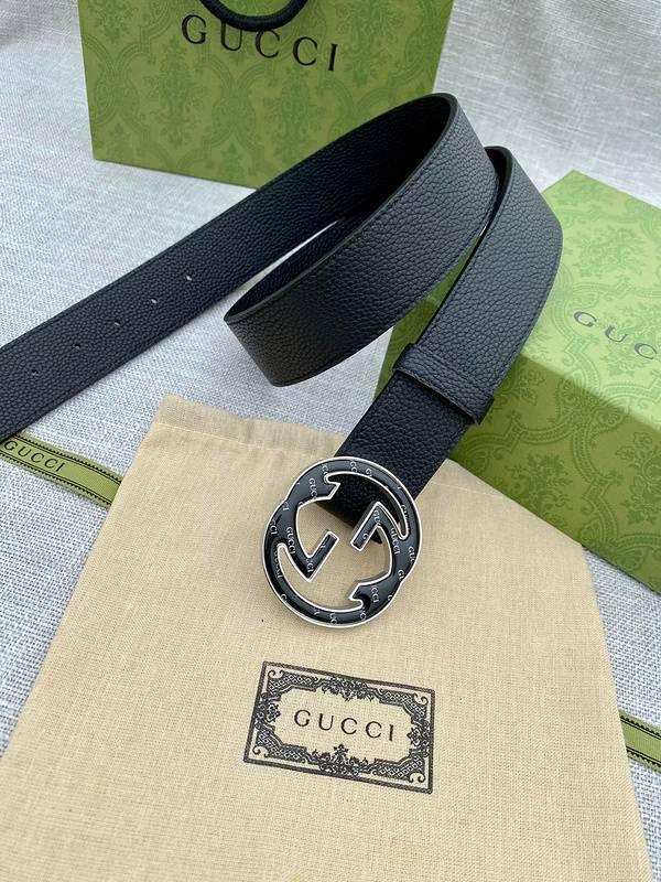 GUCCI Embellished coated-canvas and leather belt &