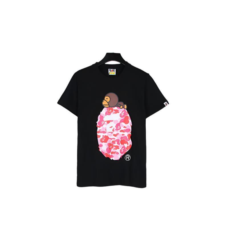 Bathing Ape Black T-Shirt Collarless
