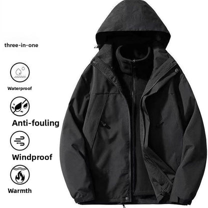 Detachable Three-in-One Windproof Waterproof Jacket