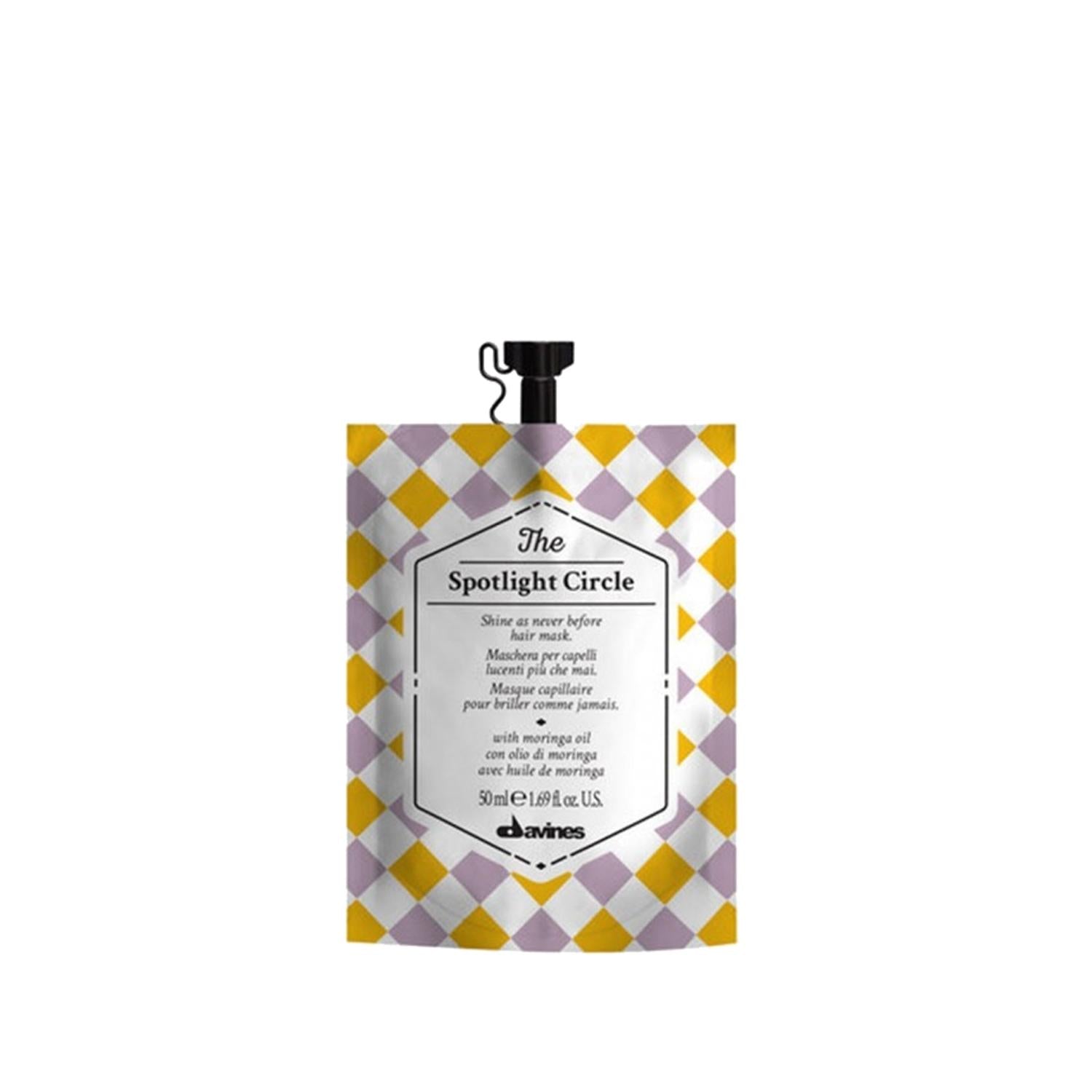 Davines The Spotlight Circle Mat Hair Care Mask 50ml - Nourishing &amp; Shine Enhancing for Matte Hair