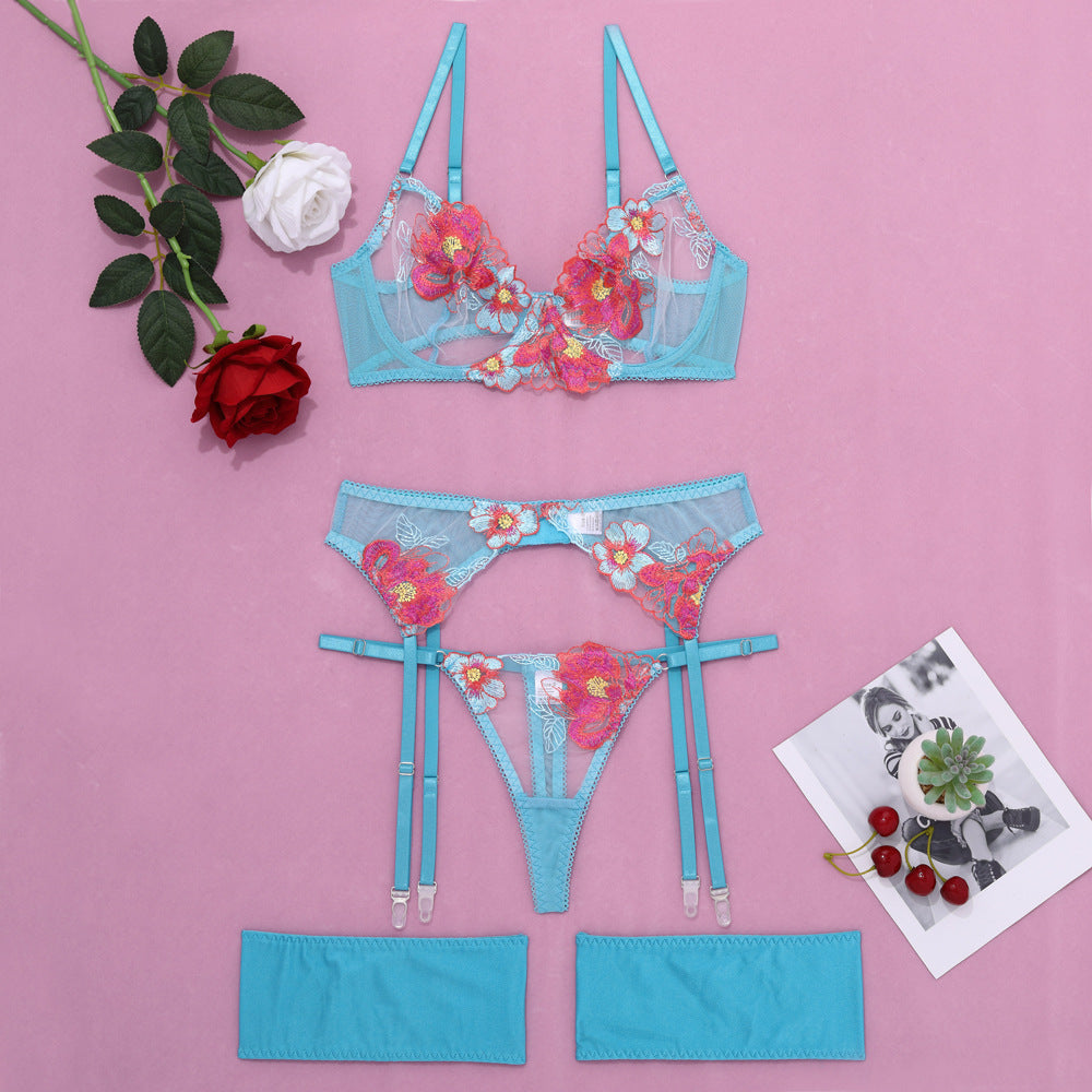 Adjustable Lingerie Set with Garter Belt