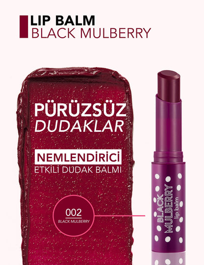Flormar Lip Balm 002 Black Mulberry Nourishing Tinted Balm