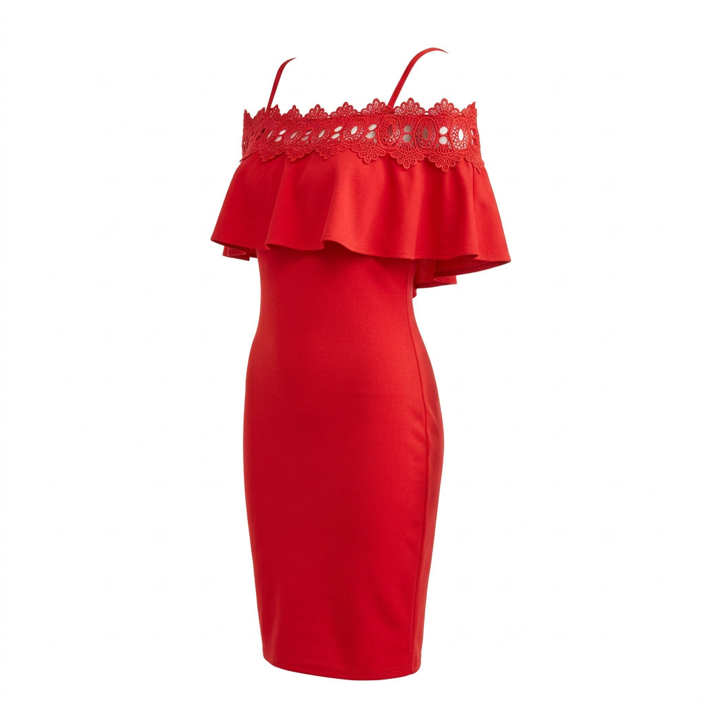 Bcx Juniors Lace-Trim Off-the-Shoulder Dress, Size 3