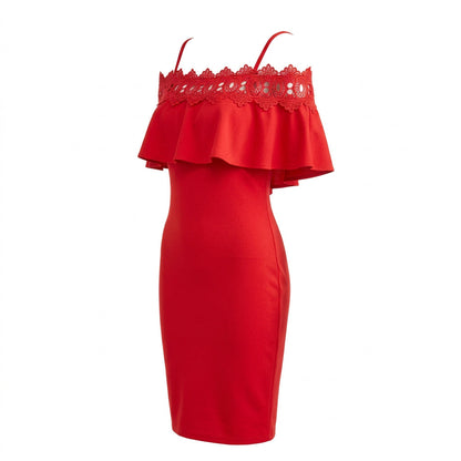 Bcx Juniors Lace-Trim Off-the-Shoulder Dress, Size 3