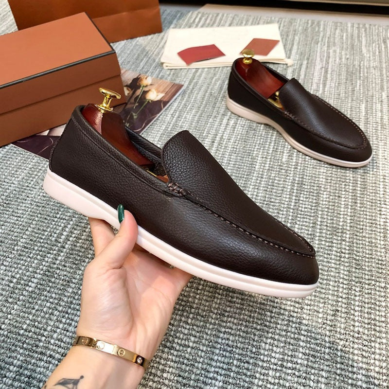 Men Slip On Loafers Breathable Flat Shoes