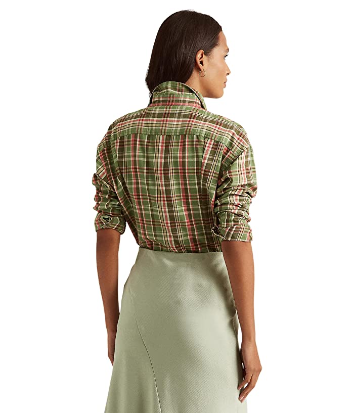 Lauren Ralph Lauren Plaid Cotton Twill Shirt, Size Large