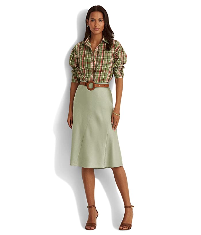 Lauren Ralph Lauren Plaid Cotton Twill Shirt, Size Large