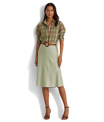 Lauren Ralph Lauren Plaid Cotton Twill Shirt, Size Large