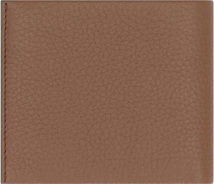 BOSS Grainy Leather Mini Wallet with Card Slots