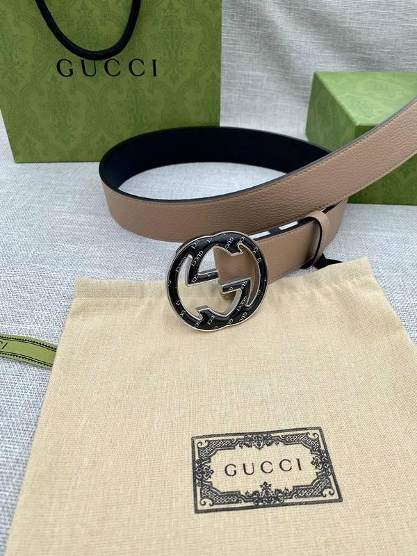 GUCCI Embellished coated-canvas and leather belt &