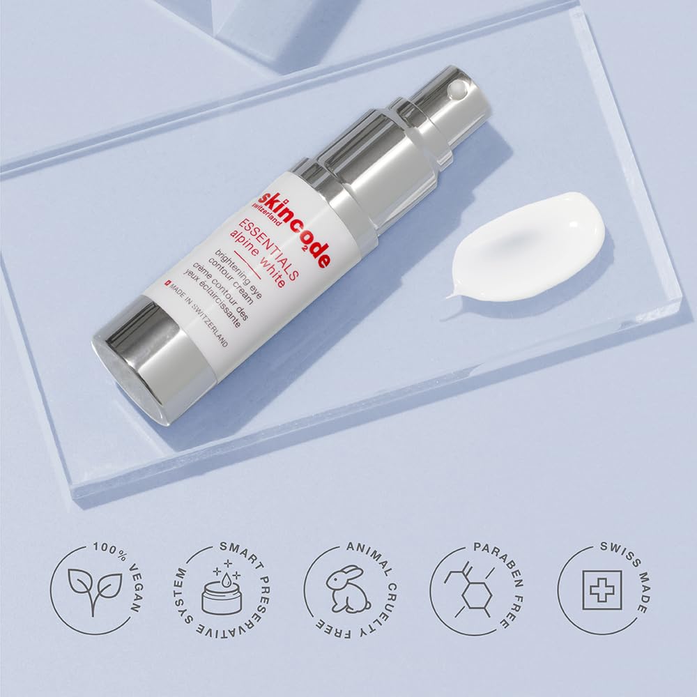 Skincode Brightening Eye Contour Cream - Anti-Aging Eye Care with Caffeine &amp; Natural Extracts