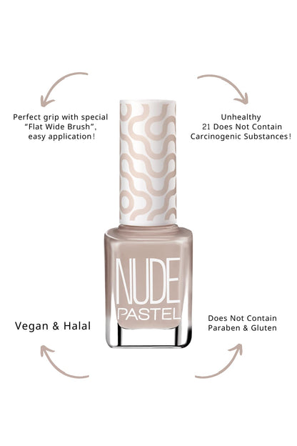 Pastel Vegan Cruelty-Free Nail Polish - Pastel Nude 755, 13ml