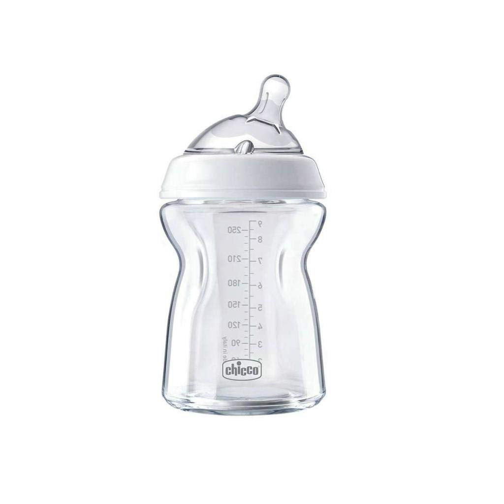 Chicco Natural Feeling 250ml Baby Bottle - Angled Nipple Design for Newborns &amp; Infants