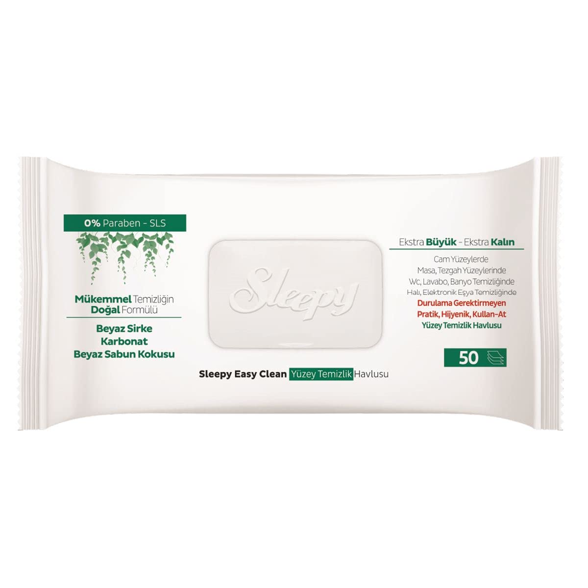 Sleepy Easy Clean Surface Cleaning Wipes 50-Pack - Large &amp; Thick