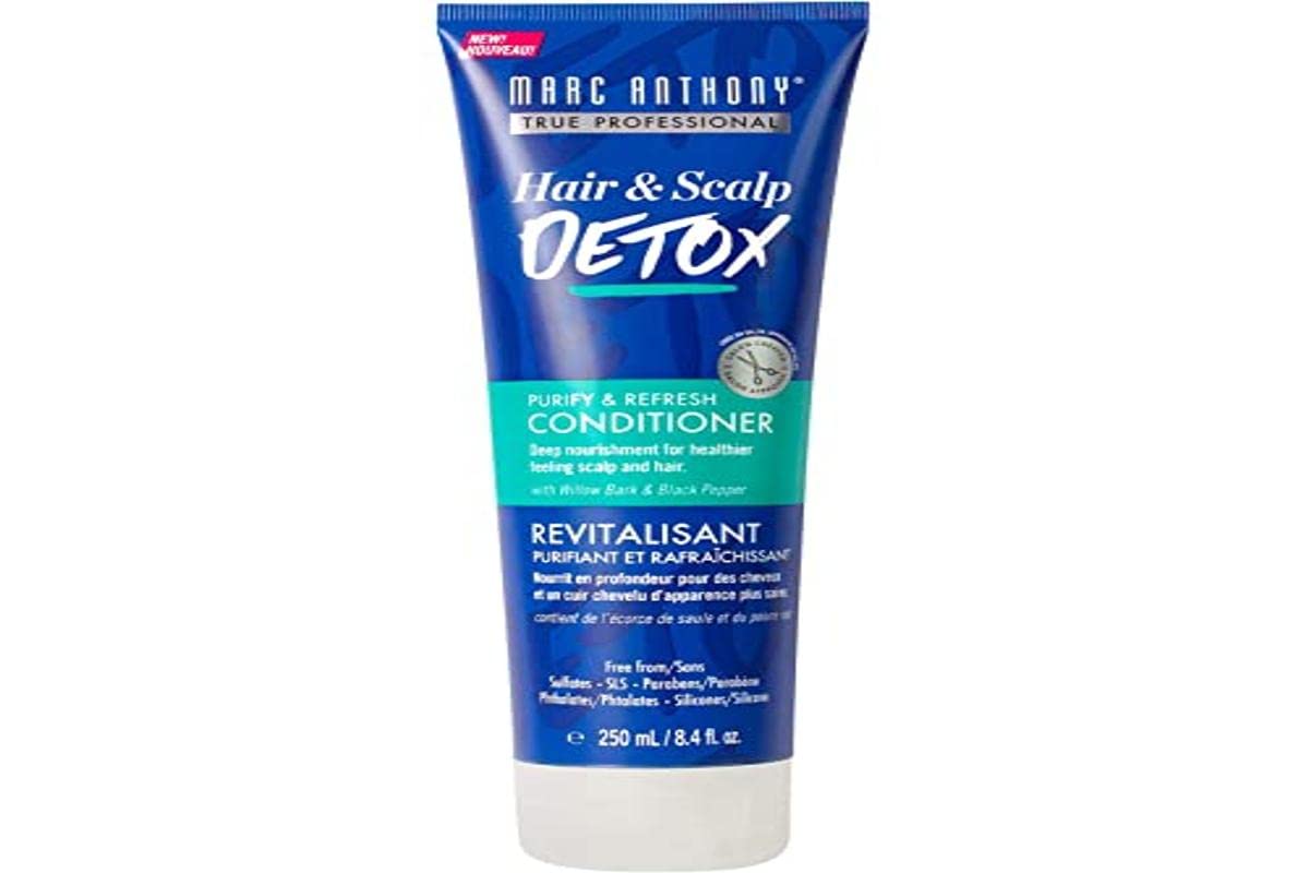 Marc Anthony 250ml Detoxifying Hair Care Cream for Dry &amp; Damaged Hair - Moisturizing Treatment with Willow Bark &amp; Black Pepper