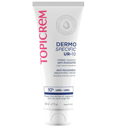 Topicrem UR-10 Anti Roughness Smoothing Moisturizing Cream for Dry Skin - 6.76 fl oz, Paraben-Free